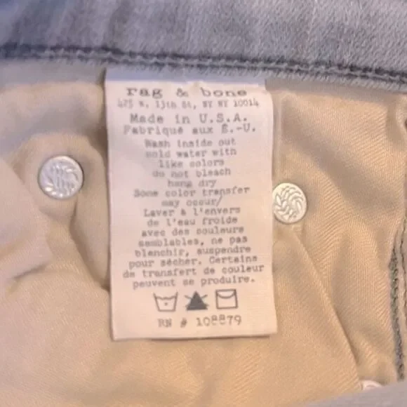 Rag & Bone Gray Skinny Low Rise Denim Jeans - Picture 8 of 9